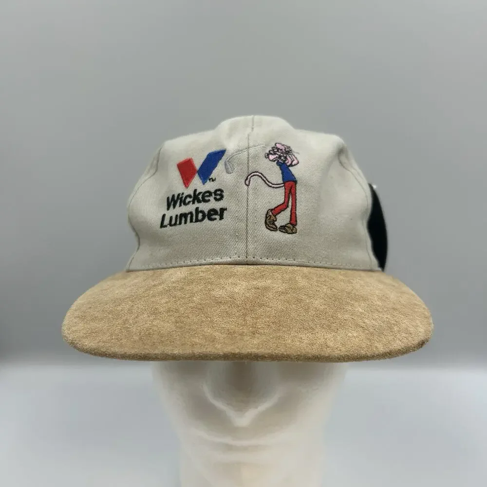 Vintage Wickes Lumber NEW Golf Snapback Baseball Hat Tan Adjustable Casual 1990s
